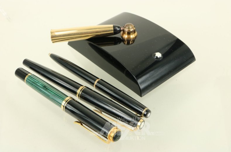 2 Füller und 1 Bleistift, MONTBLANC und PELIKAN
