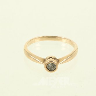 Solitärring mit 1 kl. Brillant von ca. 0,10ct