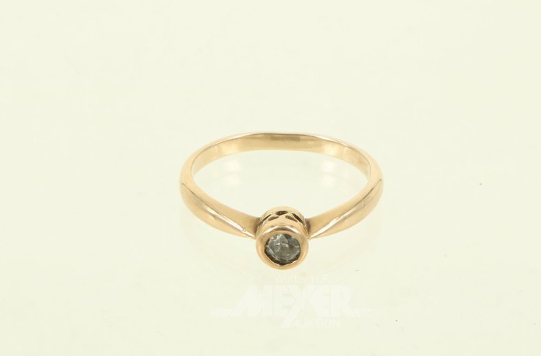 Solitärring mit 1 kl. Brillant von ca. 0,10ct