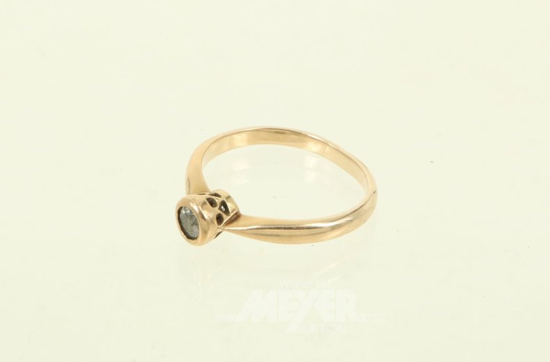 Solitärring mit 1 kl. Brillant von ca. 0,10ct
