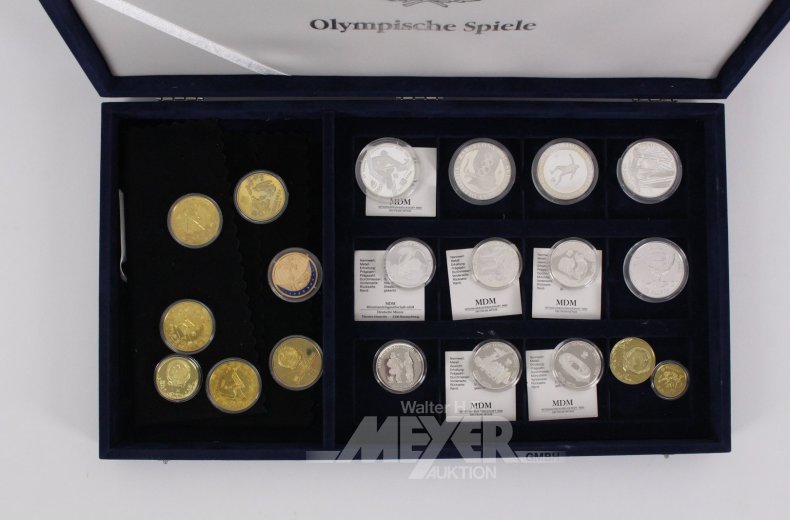 Konvolut Sonderprägungen zu versch. Olympischen Spielen