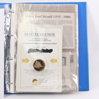 2 Sammelalben mit Numisblättern u. Sonderprägungen
