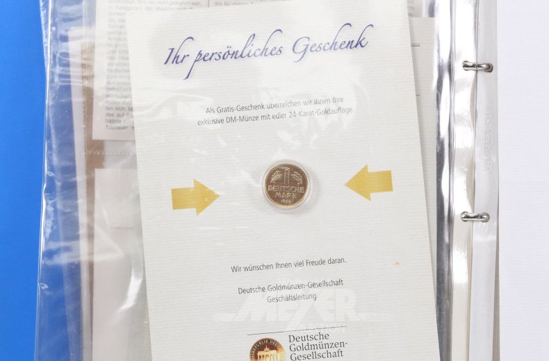2 Sammelalben mit Numisblättern u. Sonderprägungen