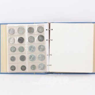 Münzalbum mit überw. dt. Ausgaben u. etw. europ. Ausland