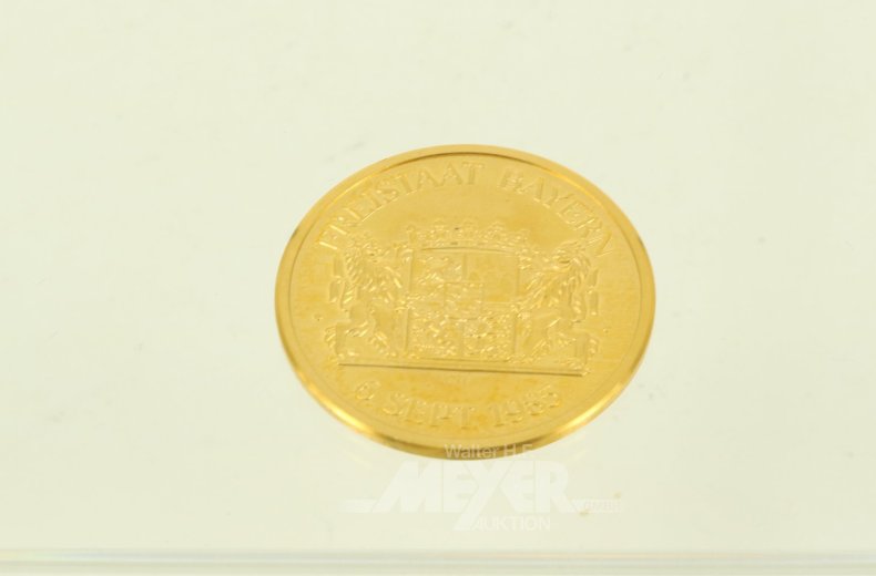 Goldmedaille zum 70. Geburtstag von Franz Josef Strauss