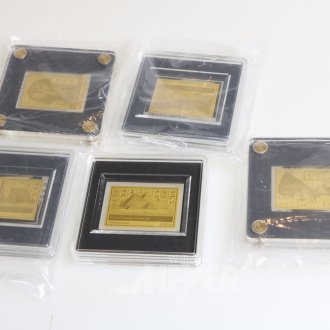 5 Goldmünzbarren Republik Tschad 5000 Francs zu je 1/200 oz