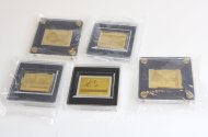 5 Goldmünzbarren Republik Tschad 5000 Francs zu je 1/200 oz