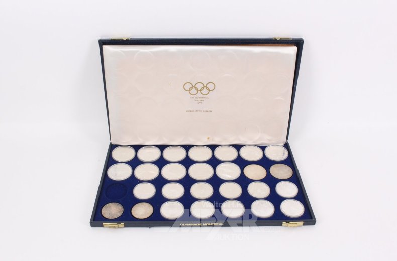 Satz Silbermünzen Kanada zur XXI. Olympiade in Montreal 1976