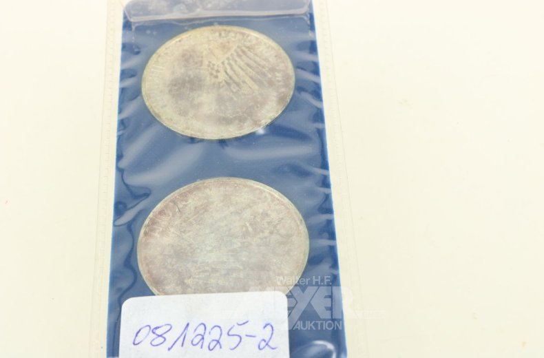 2 Silbermünzen BRD 10 DM XX. Olympiade 1972