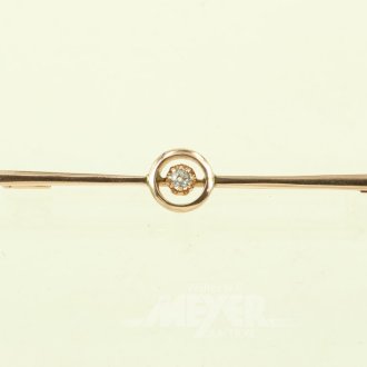 Stabnadel mit 1 kl. Brillant von ca. 0,10ct