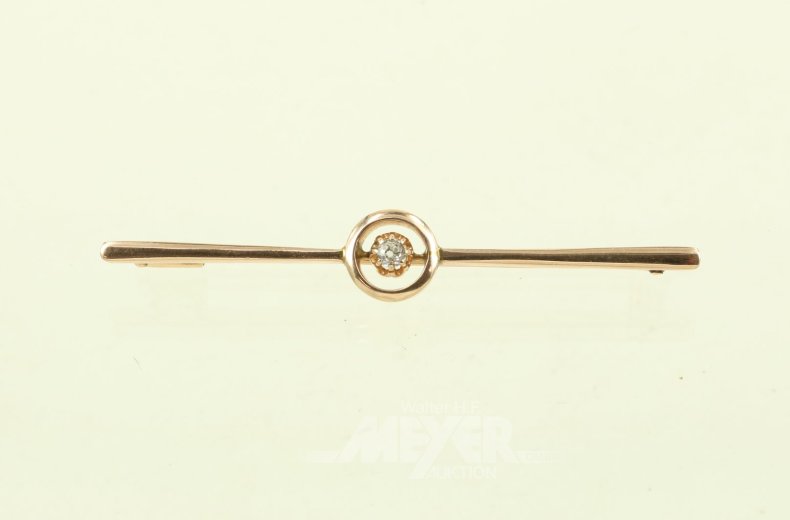 Stabnadel mit 1 kl. Brillant von ca. 0,10ct