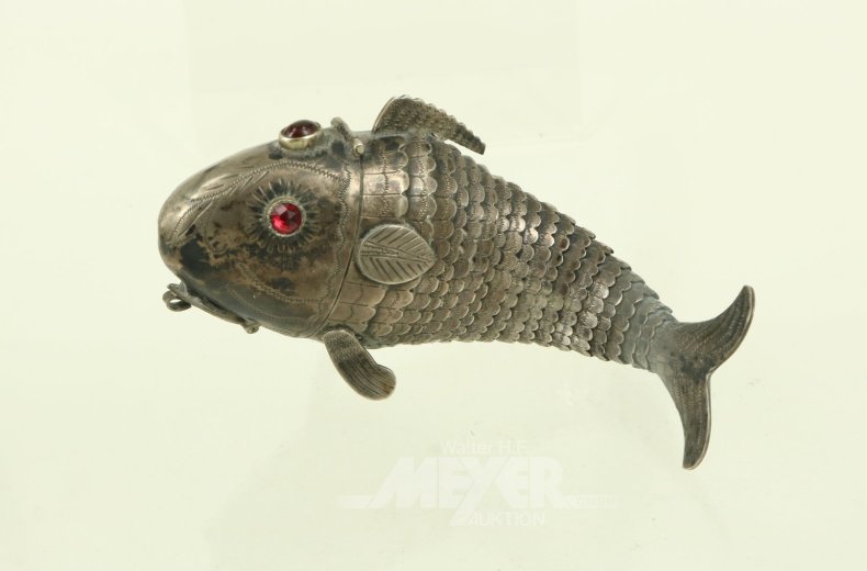 Antike Gelenk-Riechdose 'Fisch'