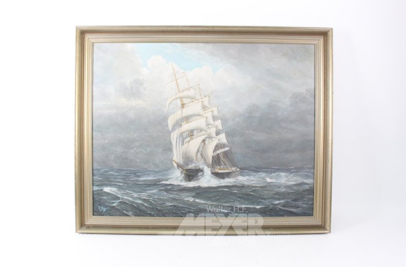 Gemälde "Dreimaster in hoher See"