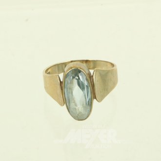Ring mit hellblauem Farbstein