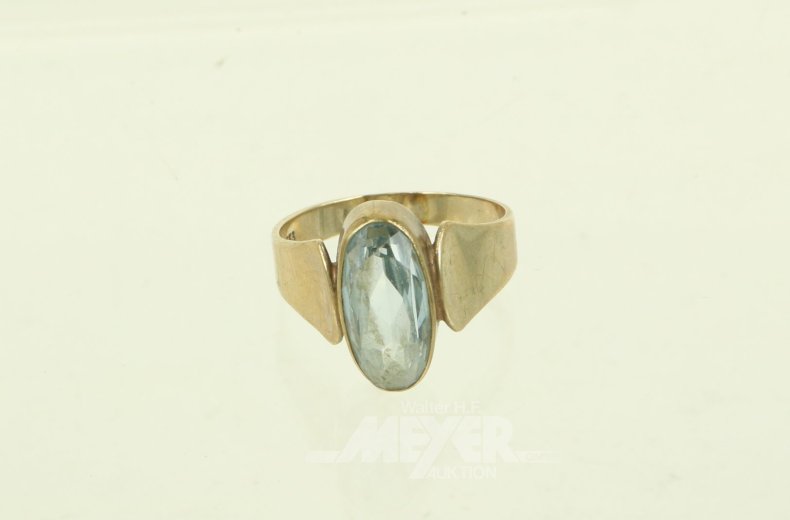 Ring mit hellblauem Farbstein