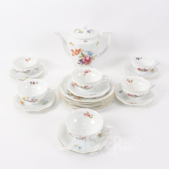Porzellan Kaffee-Service, 19 teilig