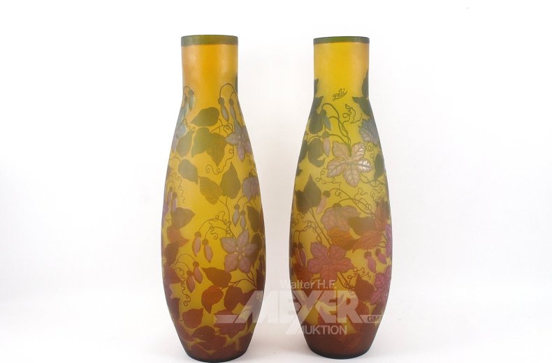 Paar Glasvasen, Replik im Jugendstil