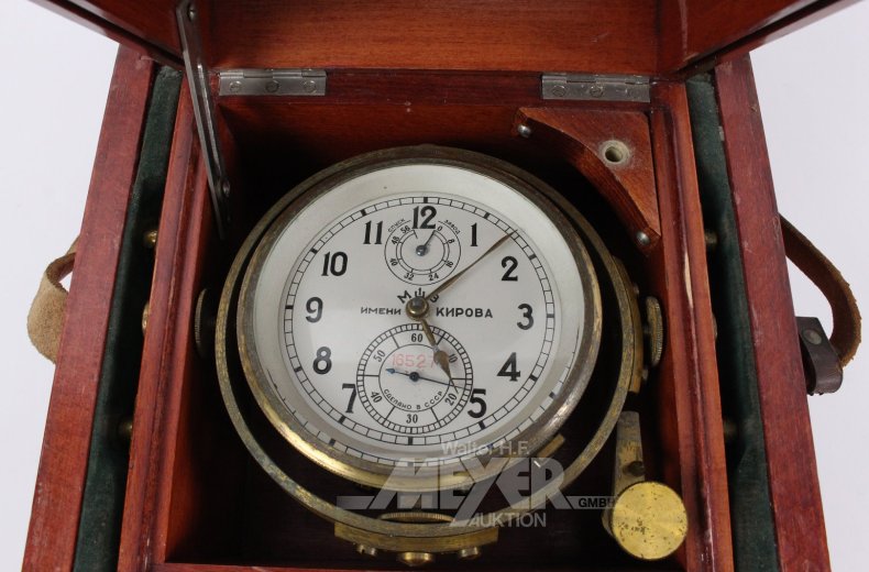 Marine-Chronometer mit Kyrillischer Inschrift