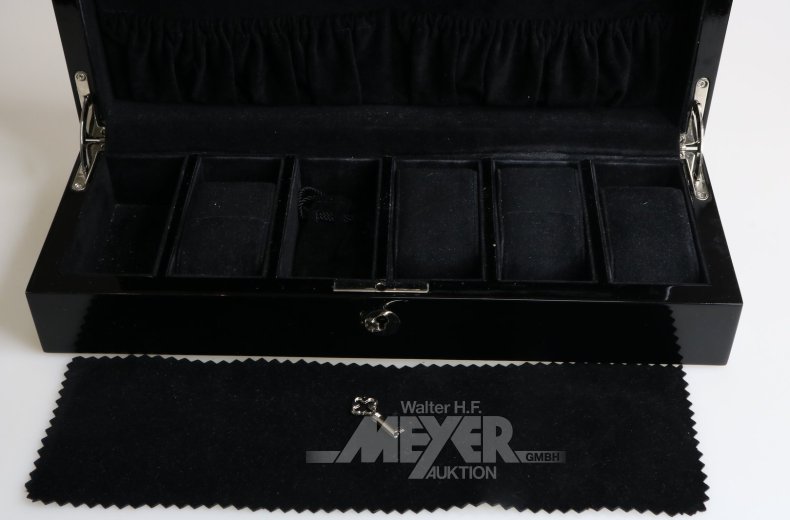 Uhren-Sammlerbox WEMPE, Schwarzlack
