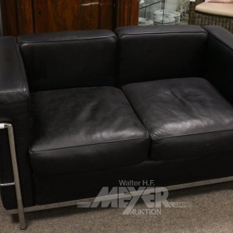 Sofa, Zweisitzer, im Corbusier-Stil
