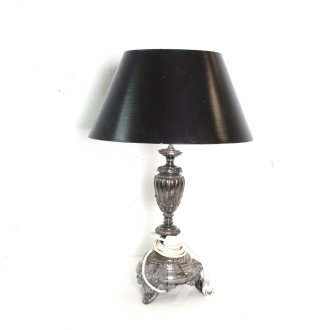 Tischlampe, versilbert
