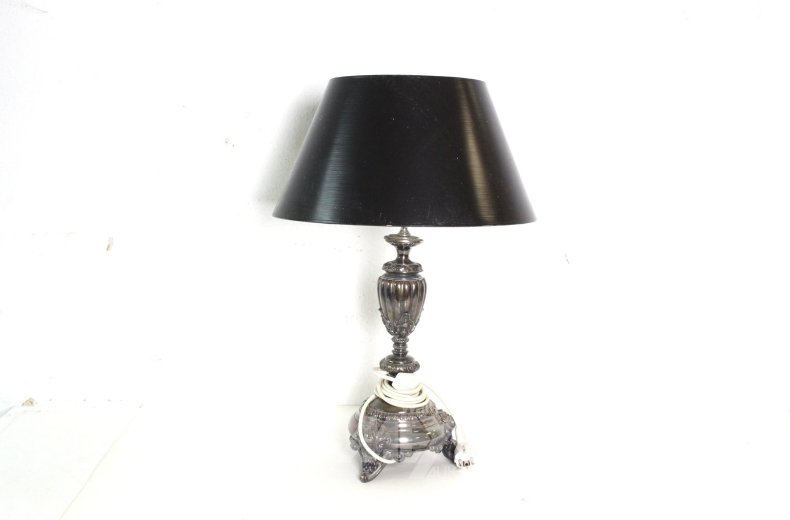 Tischlampe, versilbert