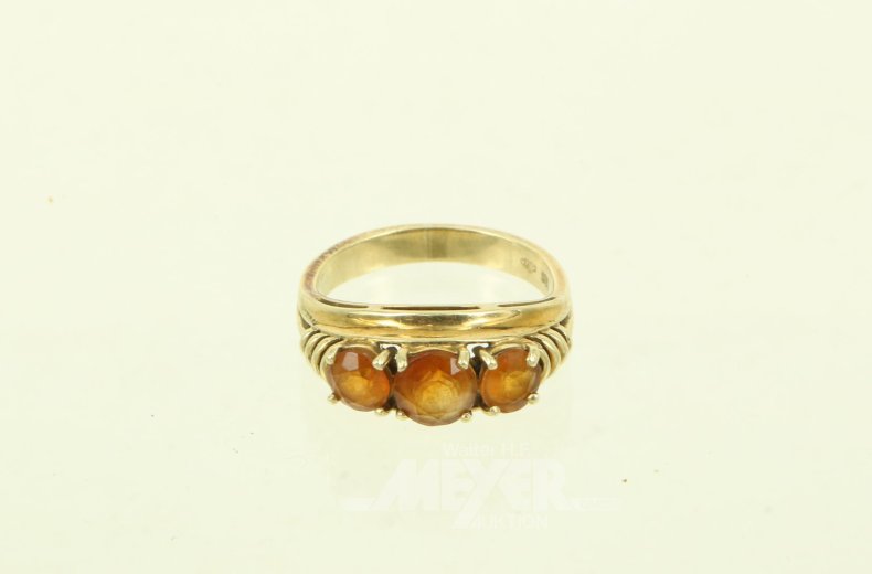 Ring mit 3 gelben Farbsteinen