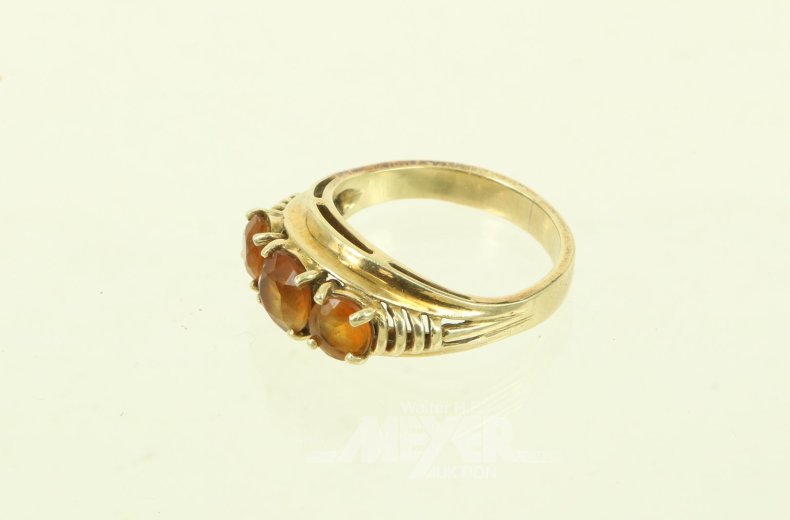 Ring mit 3 gelben Farbsteinen