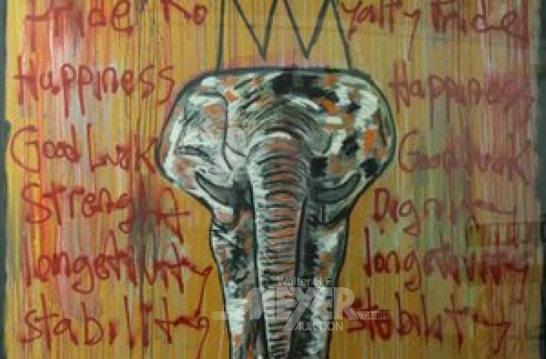 Gemälde/Mischtechnik "Elephants"