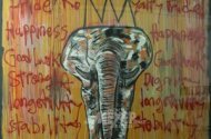 Gemälde/Mischtechnik "Elephants"