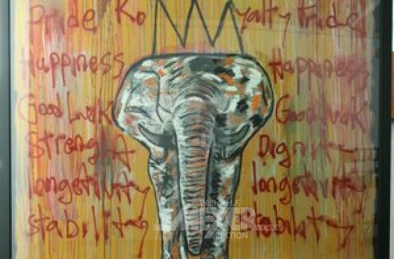 Gemälde/Mischtechnik "Elephants"