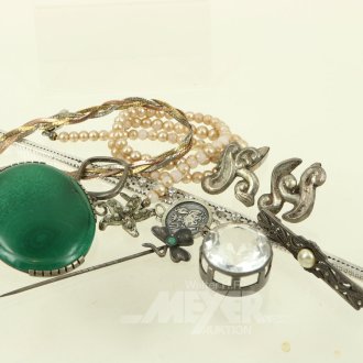 Konvolut Silberschmuck, überw. 835er Silber