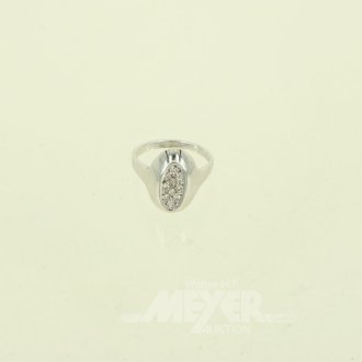 Ring mit 10 kl. Diamanten von ges. ca. 0,19ct