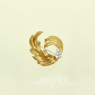 Brosche mit 5 kl. Diamanten