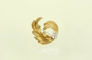 Brosche mit 5 kl. Diamanten