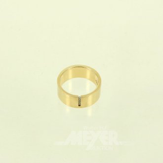 NIESSING breiter Ring mit 4 kl. Diamanten