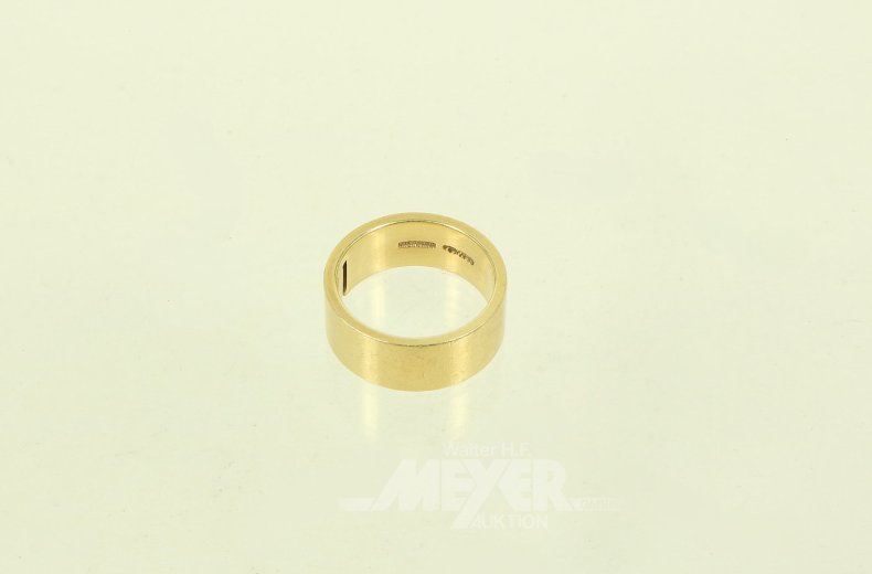 NIESSING breiter Ring mit 4 kl. Diamanten