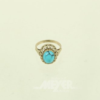 Ring mit Türkis-Cabochon