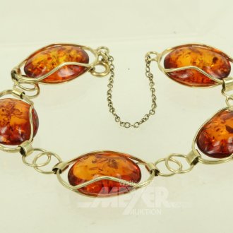 Armband mit 5 Bernsteinen