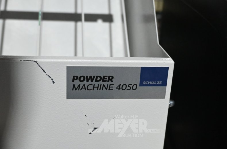 Puder-/Pulvermaschine auf Arbeitstisch