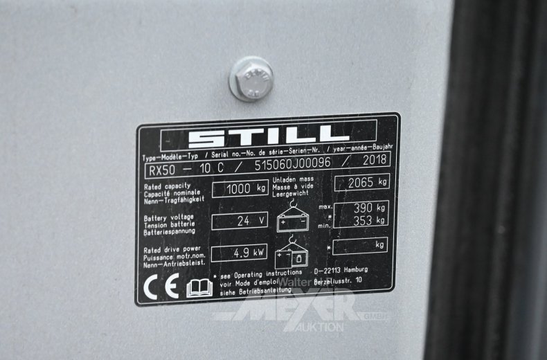 Elektrogabelstapler 3-Rad Stapler STILL RX50-10C