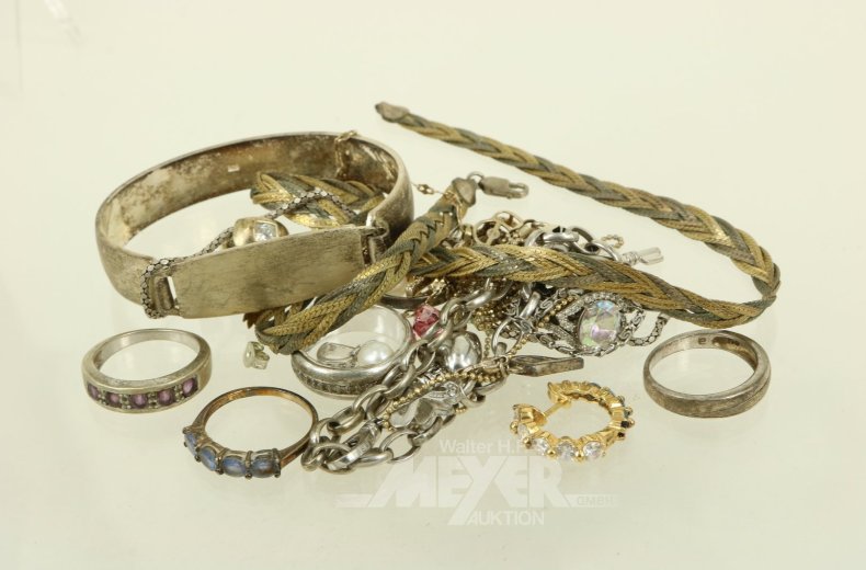 Konvolut Silberschmuck, überw. 925er Silber