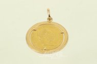 Kettenanhänger mit Goldmünze