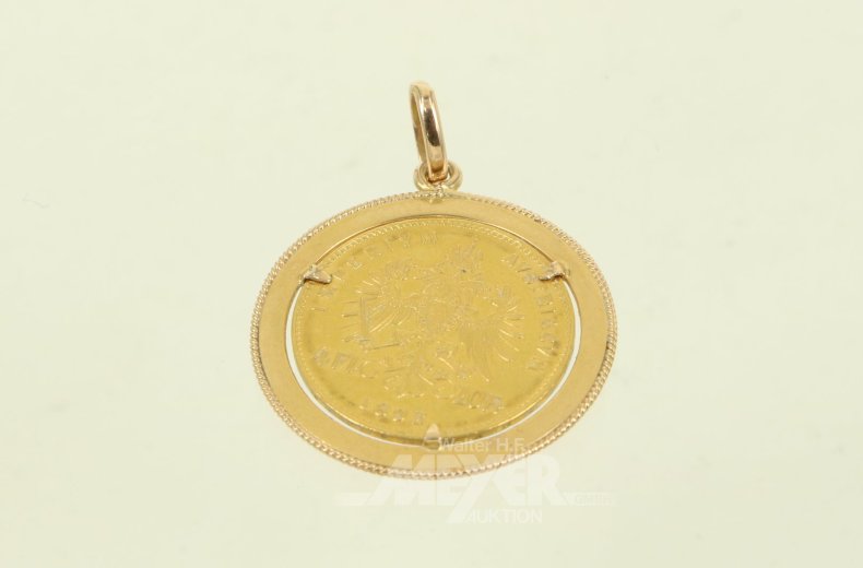Kettenanhänger mit Goldmünze