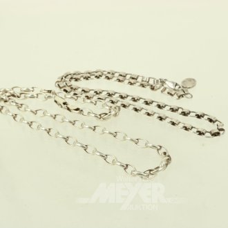 2 Gliederketten in 925er Silber