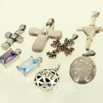 8 Kettenanhänger in 925er Silber