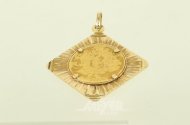 Anhänger mit einer Goldmünze "20 Mark Deutsches Reich 1887"