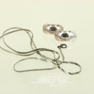 Paar Ohrclips in 925er Silber