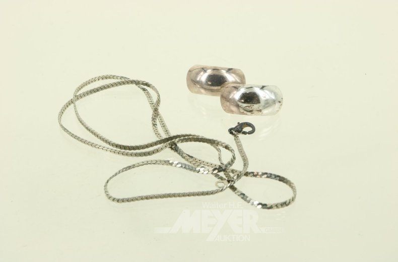 Paar Ohrclips in 925er Silber