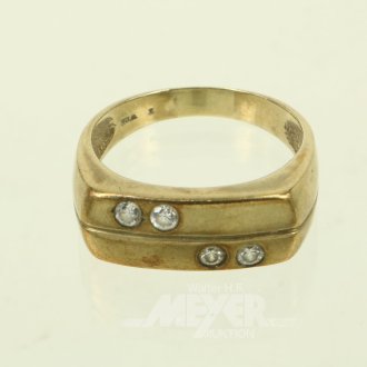 Ring mit 4 kl. Diamantimitationen